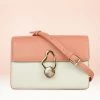 Inc.5 CASUAL FLAPPED CLUTCH - APRICOT/RED BAGS
