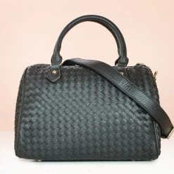 Inc.5 BAGS OFFICE WOVEN TOTE - BLACK