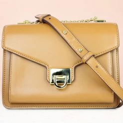 Inc.5 BAGS FLAPPED CASUAL SLING - BROWN