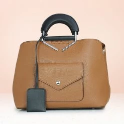 Inc.5 BAGS CASUAL SATCHEL BAG-TAN