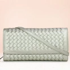 Inc.5 BAGS CASUAL FLAP CLUTCH-L GOLD