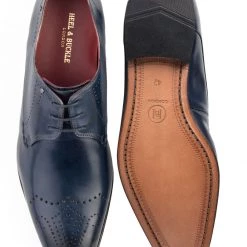 Heel & Buckle London Navy Derby