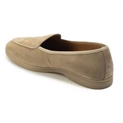 Heel & Buckle London Cream Suede Venetian Loafers